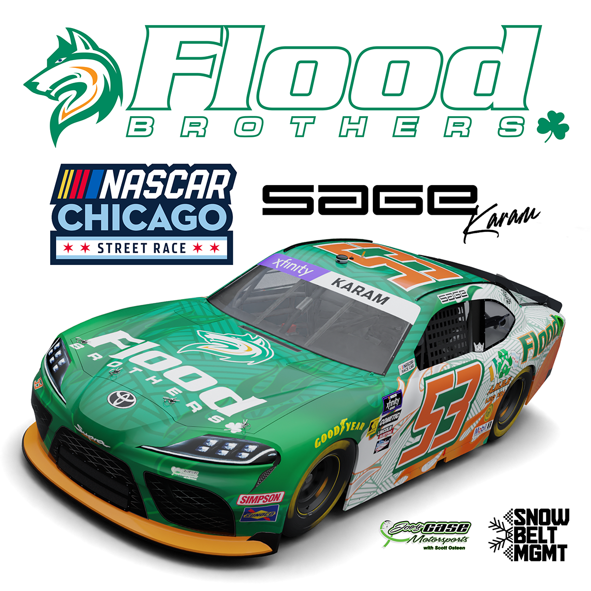 Sage Karam driving for Joey Gase Motorsports at Chicago - Jayski's