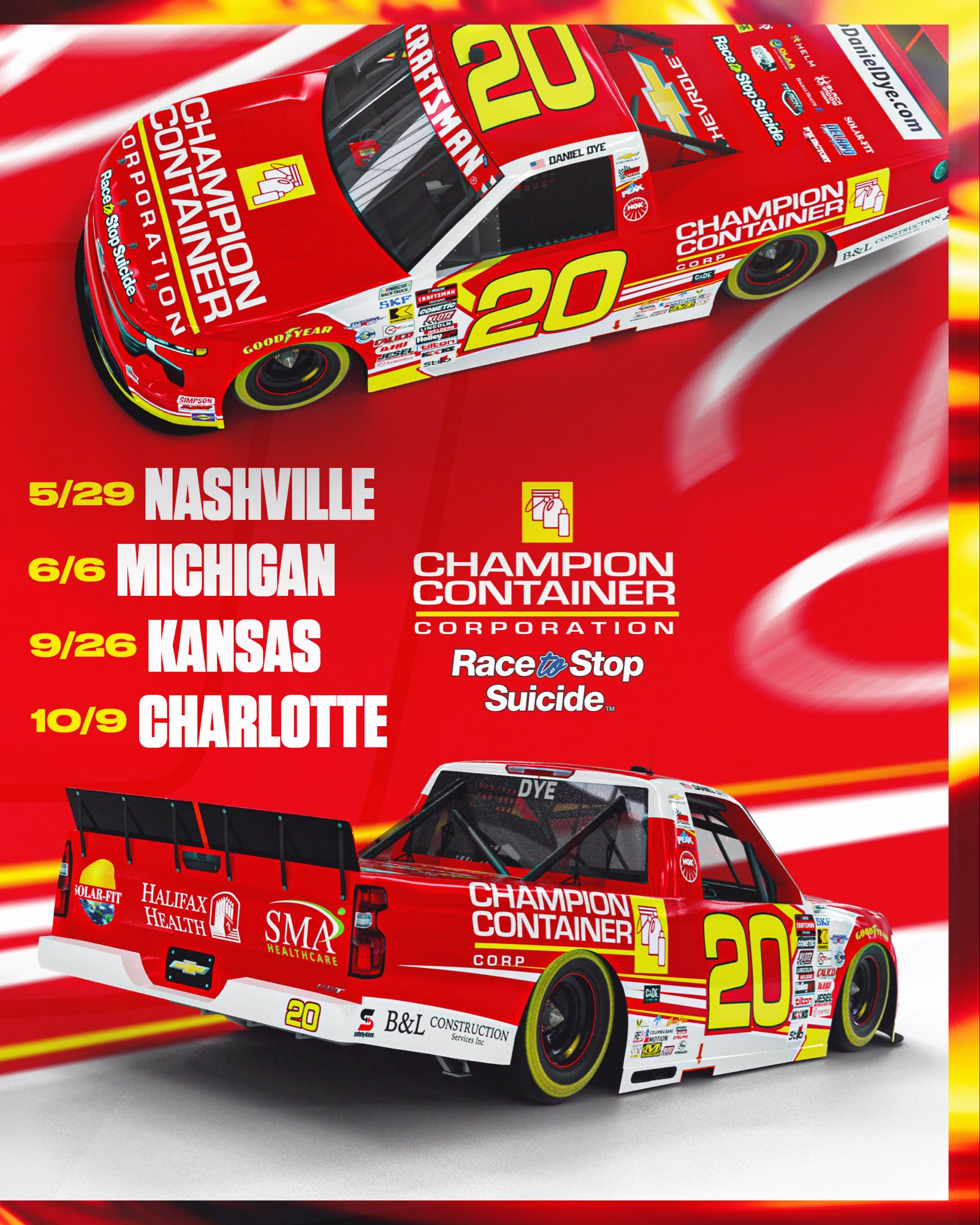 2026 #20 McAnally Hilgemann Racing Paint Schemes - Jayski's NASCAR