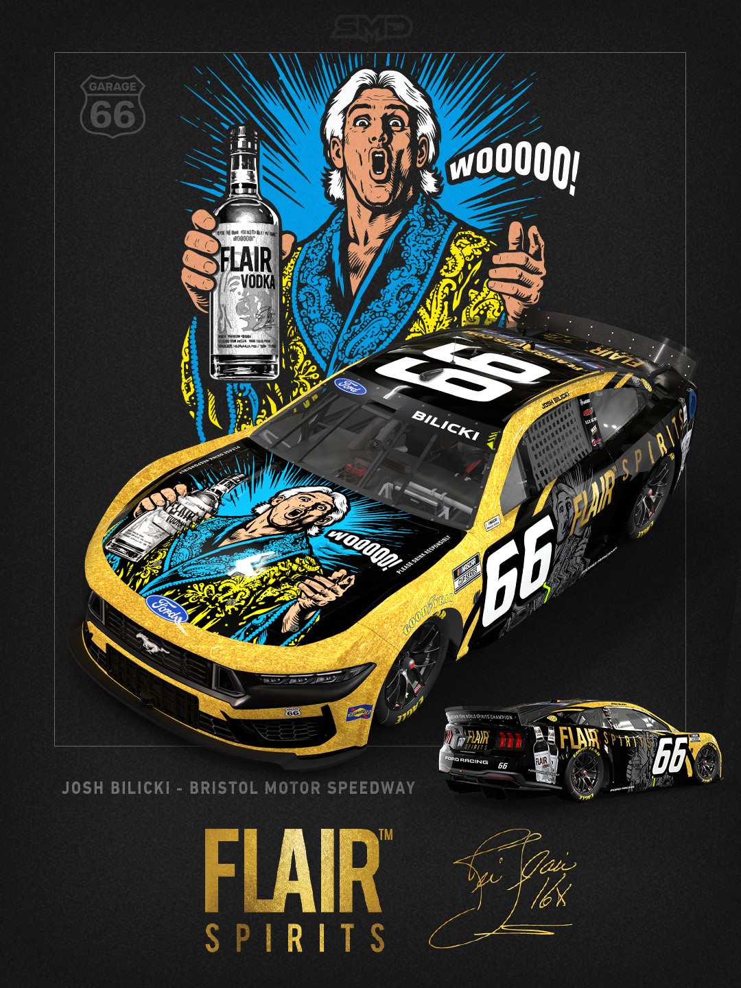 Flair Spirits sponsoring Josh Bilicki at Bristol Cup race | Jayski