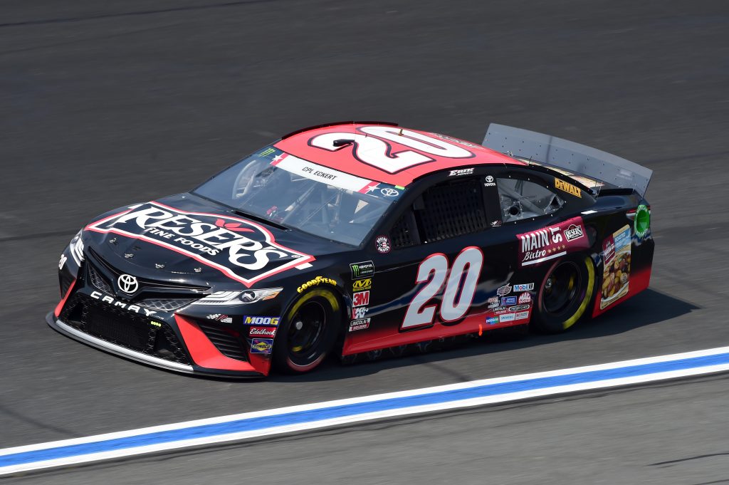 CHARLOTTE, NORTH CAROLINA - MAY 23: Erik Jones, driver of the #20 Reser's Main St Bistro Toyota, practices for the Monster Energy NASCAR Cup Series Coca-Cola 600 at Charlotte Motor Speedway on May 23, 2019 in Charlotte, North Carolina. (Photo by Jared C. Tilton/Getty Images) | Getty Images