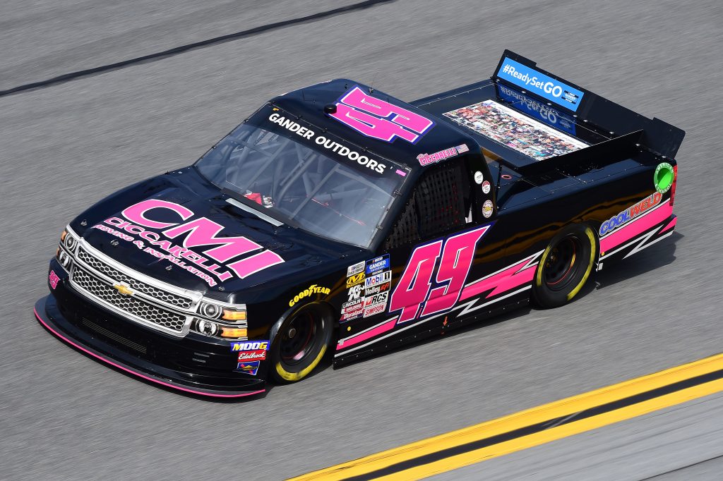 DAYTONA BEACH, FL - FEBRUARY 14:  Ray Ciccarelli, driver of the #49 CMI Installations Chevrolet, practices for the NASCAR Gander Outdoor Truck Series NextEra Energy 250 at Daytona International Speedway on February 14, 2019 in Daytona Beach, Florida.  (Photo by Jared C. Tilton/Getty Images) | Getty Images