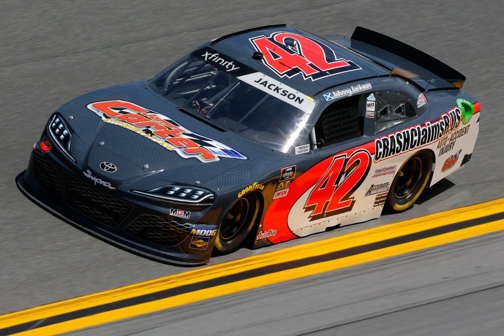 DAYTONA BEACH, FL - FEBRUARY 15: John Jackson, driver of the #42 James Carter Attorney at, during practice for the NASCAR Xfinity Series NASCAR Racing Experience 300 at Daytona International Speedway on February 15, 2019 in Daytona Beach, Florida. (Photo by Jonathan Ferrey/Getty Images) | Getty Images