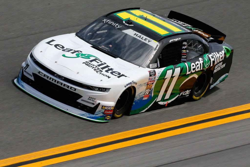 DAYTONA BEACH, FL - FEBRUARY 15: Justin Haley, driver of the #11 LeafFilter Gutter Protection Chevrolet, during practice for the NASCAR Xfinity Series NASCAR Racing Experience 300 at Daytona International Speedway on February 15, 2019 in Daytona Beach, Florida. (Photo by Jonathan Ferrey/Getty Images) | Getty Images