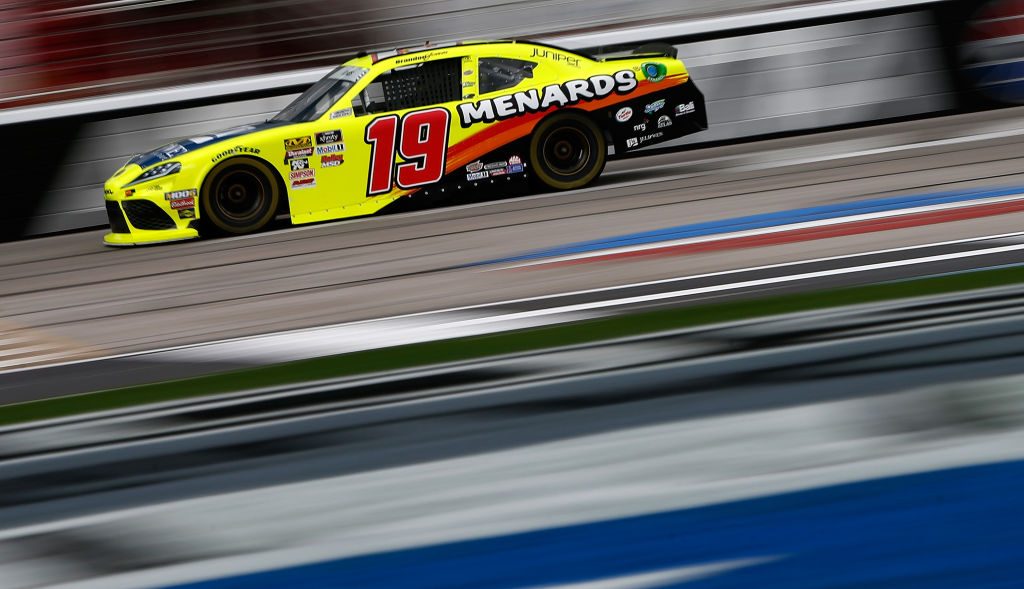 HAMPTON, GA - FEBRUARY 22: Brandon Jones, driver of the #19 Menards/Jeld-Wen Toyota, drives during practice for the NASCAR Xfinity Series RINNAI 250 at Atlanta Motor Speedway on February 22, 2019 in Hampton, Georgia. (Photo by Brian Lawdermilk/Getty Images) | Getty Images