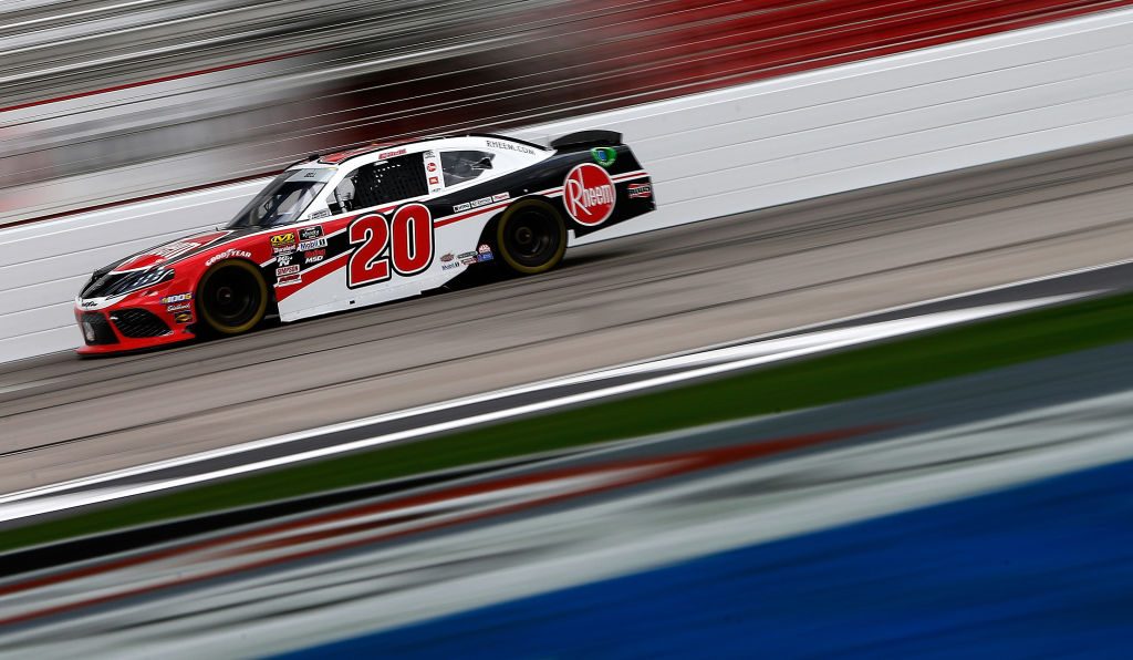 HAMPTON, GA - FEBRUARY 22: Christopher Bell, driver of the #20 Rheem Toyota, drives during practice for the NASCAR Xfinity Series RINNAI 250 at Atlanta Motor Speedway on February 22, 2019 in Hampton, Georgia. (Photo by Brian Lawdermilk/Getty Images) | Getty Images