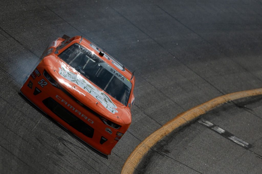 HAMPTON, GA - FEBRUARY 22: David Starr, driver of the #52 Chasco Chevrolet, drives during practice for the NASCAR Xfinity Series RINNAI 250 at Atlanta Motor Speedway on February 22, 2019 in Hampton, Georgia. (Photo by Sean Gardner/Getty Images) | Getty Images