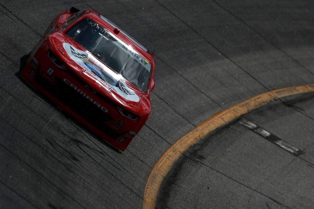 HAMPTON, GA - FEBRUARY 22: Garrett Smithley, driver of the #0 teamjdmotorsports.com Chevrolet, drives during practice for the NASCAR Xfinity Series RINNAI 250 at Atlanta Motor Speedway on February 22, 2019 in Hampton, Georgia. (Photo by Sean Gardner/Getty Images) | Getty Images