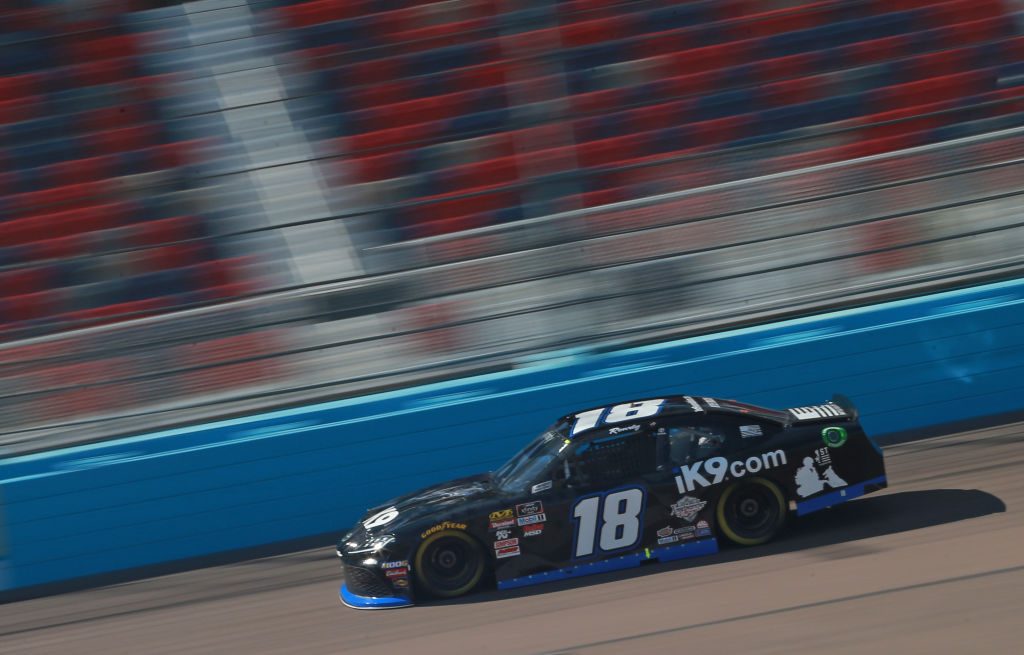 AVONDALE, AZ - MARCH 09: Kyle Busch, driver of the #18 Extreme Concepts/iK9 Toyota, drives during qualifying for the NASCAR XFINITY Series iK9 Service Dog 200 at ISM Raceway on March 9, 2019 in Avondale, Arizona. (Photo by Matt Sullivan/Getty Images) | Getty Images
