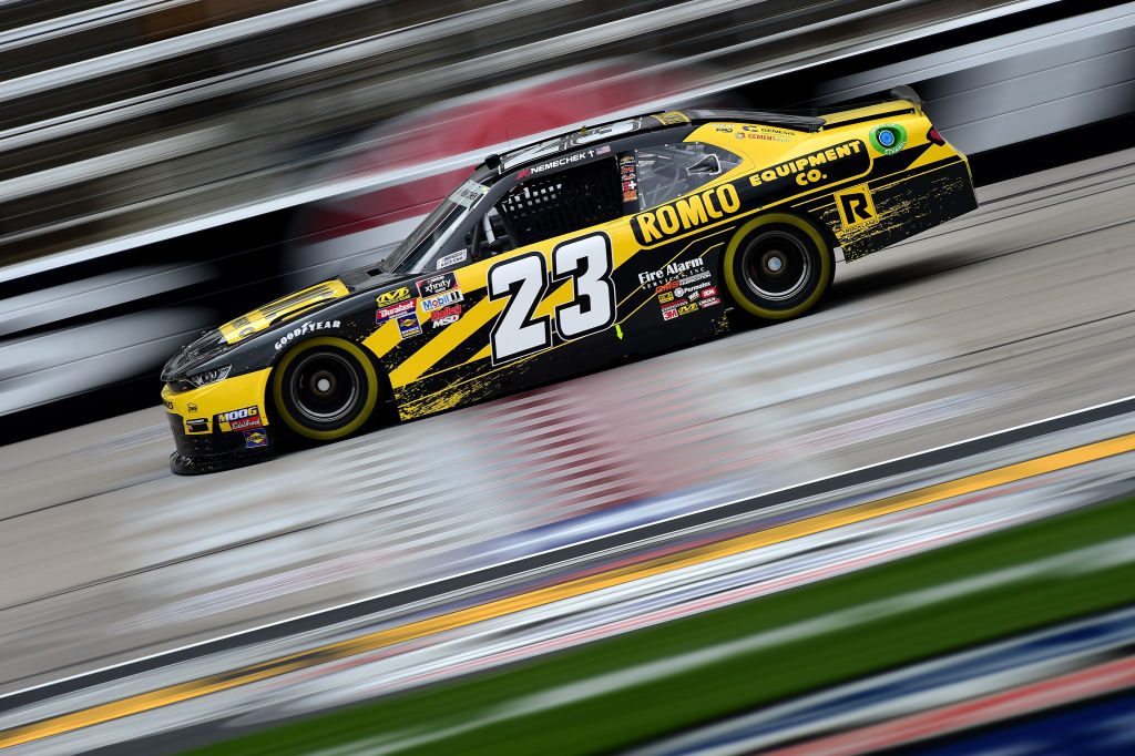 FORT WORTH, TX - MARCH 29: John Hunter Nemechek, driver of the #23 Romco Equipment Co. Chevrolet, practices for the NASCAR Xfinity Series My Bariatric Solutions 300 at Texas Motor Speedway on March 29, 2019 in Fort Worth, Texas. (Photo by Jared C. Tilton/Getty Images) | Getty Images