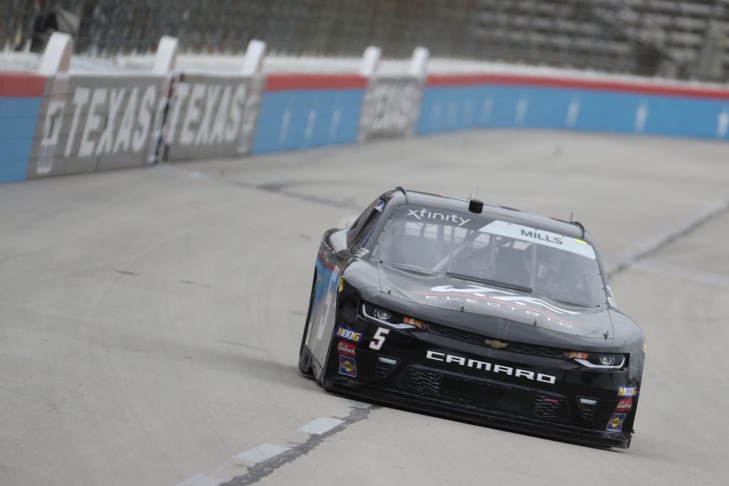 FORT WORTH, TX - MARCH 29: Matt Mills, driver of the #5 J.F. Electric Chevrolet, drives during practice for the NASCAR Xfinity Series My Bariatric Solutions 300 at Texas Motor Speedway on March 29, 2019 in Fort Worth, Texas. (Photo by Chris Graythen/Getty Images) | Getty Images