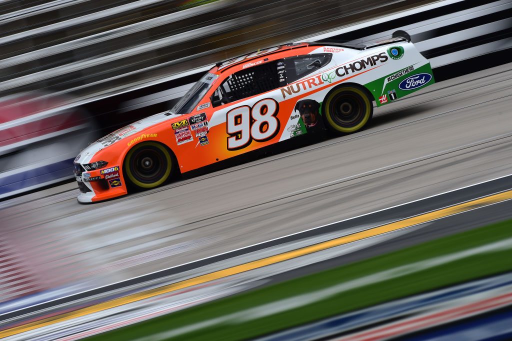 FORT WORTH, TX - MARCH 29: Chase Briscoe, driver of the #98 Nutri Chomps Ford, drives during practice for the NASCAR Xfinity Series My Bariatric Solutions 300 at Texas Motor Speedway on March 29, 2019 in Fort Worth, Texas. (Photo by Jared C. Tilton/Getty Images) | Getty Images