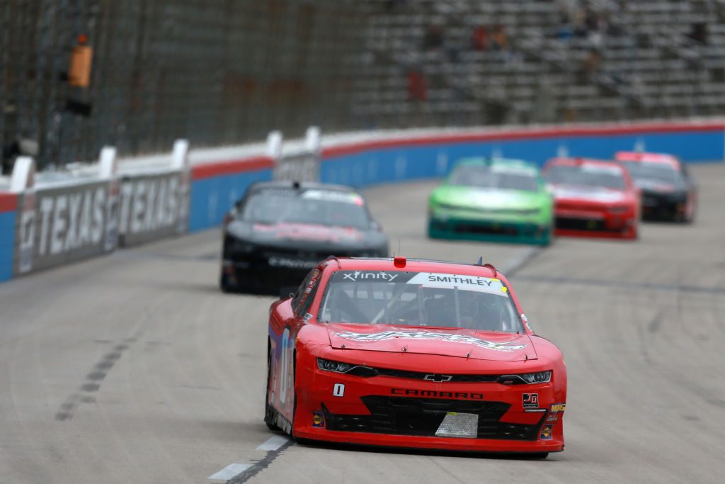 FORT WORTH, TX - MARCH 30: Garrett Smithley, driver of the #0 Trophy Tractor Chevrolet, races during the NASCAR Xfinity Series My Bariatric Solutions 300 at Texas Motor Speedway on March 30, 2019 in Fort Worth, Texas. (Photo by Sean Gardner/Getty Images) | Getty Images