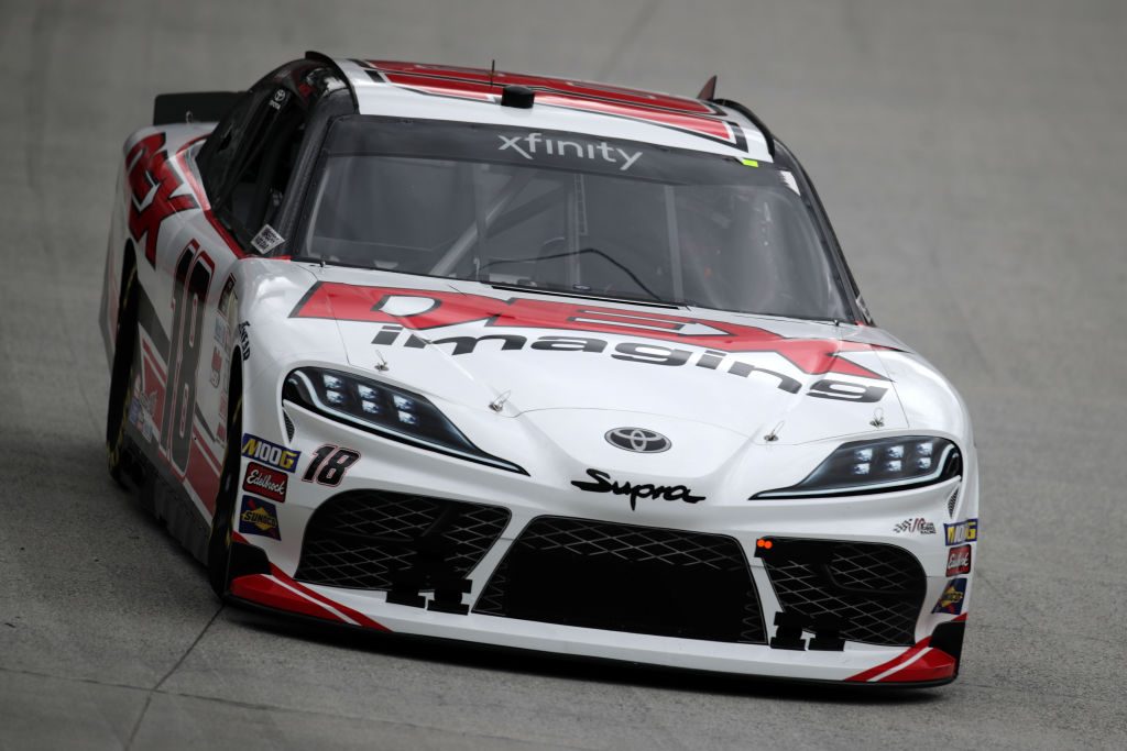 BRISTOL, TN - APRIL 05: Harrison Burton, driver of the #18 Dex Imaging Toyota, practices for the NASCAR Xfinity Series Alsco 300 at Bristol Motor Speedway on April 5, 2019 in Bristol, Tennessee. (Photo by Donald Page/Getty Images) | Getty Images
