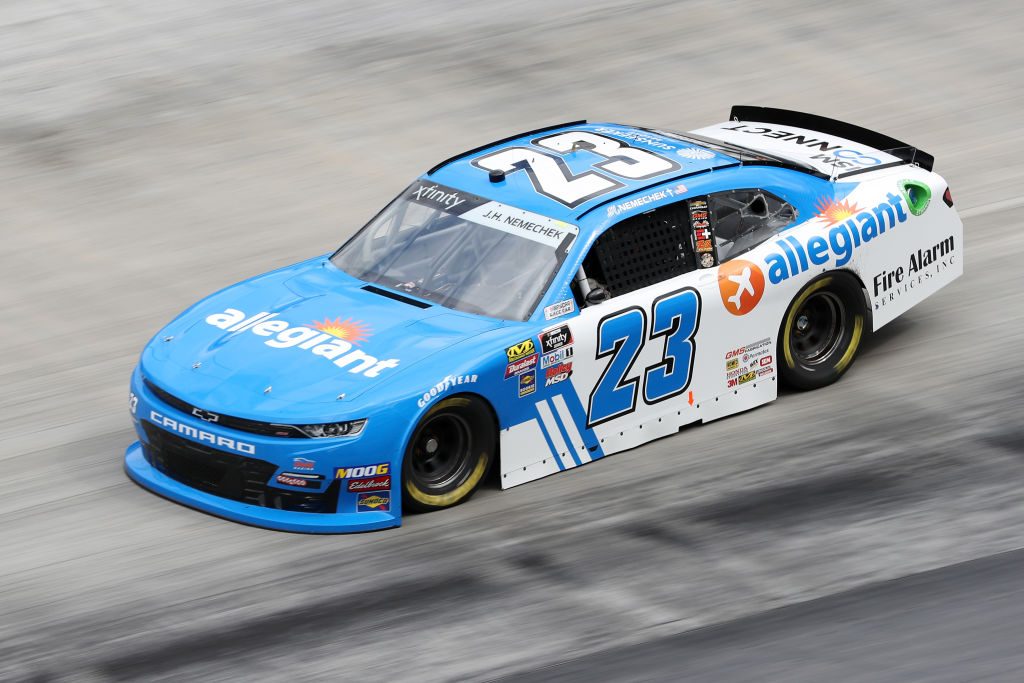 BRISTOL, TN - APRIL 05: John Hunter Nemechek, driver of the #23 Allegiant Chevrolet, drives during practice for the NASCAR Xfinity Series Alsco 300 at Bristol Motor Speedway on April 5, 2019 in Bristol, Tennessee. (Photo by Chris Graythen/Getty Images) | Getty Images