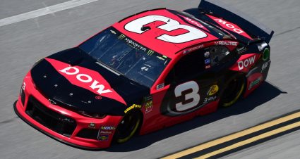 TALLADEGA, AL - APRIL 26:  Austin Dillon, driver of the #3 Dow Chevrolet, practices for the Monster Energy NASCAR Cup Series GEICO 500 at Talladega Superspeedway on April 26, 2019 in Talladega, Alabama.  (Photo by Jared C. Tilton/Getty Images) | Getty Images