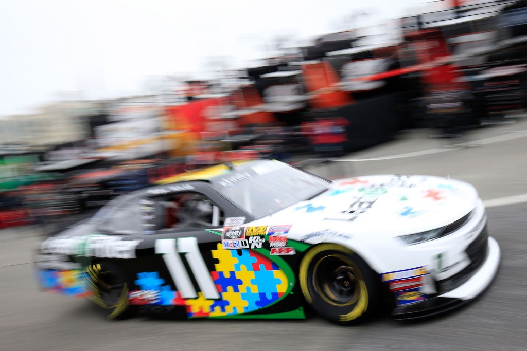 DOVER, DE - MAY 03: Justin Haley, driver of the #11 LeafFilter Gutter Protection Chevrolet, drives through the garage during practice for the NASCAR Xfinity Series Allied Steel Buildings 200 at Dover International Speedway on May 3, 2019 in Dover, Delaware. (Photo by Chris Trotman/Getty Images) | Getty Images