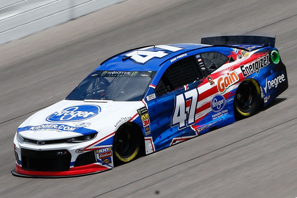 KANSAS CITY, KS - MAY 10: Ryan Preece, driver of the #47 Kroger Chevrolet, drives during practice for the Monster Energy NASCAR Cup Series Digital Ally 400 at Kansas Speedway on May 10, 2019 in Kansas City, Kansas. (Photo by Jonathan Ferrey/Getty Images) | Getty Images