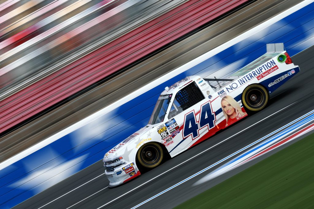CHARLOTTE, NC - MAY 17: Angela Ruch, driver of the #44 FOX Nation/The Ruch Life Chevrolet, practices for the NASCAR Gander Outdoors Truck Series North Carolina Education Lottery 200 at Charlotte Motor Speedway on May 17, 2019 in Charlotte, North Carolina. (Photo by Sean Gardner/Getty Images) | Getty Images