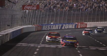 CHARLOTTE, NORTH CAROLINA - MAY 26: Martin Truex Jr., driver of the #19 Bass Pro Shops/TRACKER/USO Toyota, crosses the finish line on his way to winning the Monster Energy NASCAR Cup Series Coca-Cola 600 at Charlotte Motor Speedway on May 26, 2019 in Charlotte, North Carolina. (Photo by Streeter Lecka/Getty Images) | Getty Images