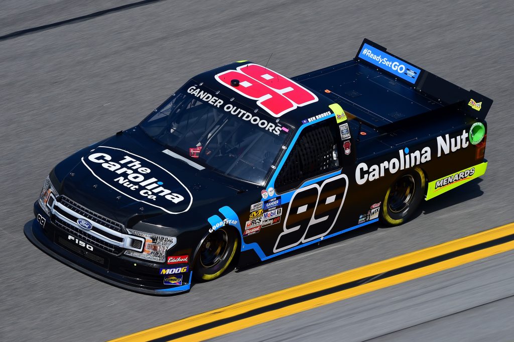 DAYTONA BEACH, FL - FEBRUARY 14:  Ben Rhodes, driver of the #99 Ford, practices for the NASCAR Gander Outdoor Truck Series NextEra Energy 250 at Daytona International Speedway on February 14, 2019 in Daytona Beach, Florida.  (Photo by Jared C. Tilton/Getty Images) | Getty Images