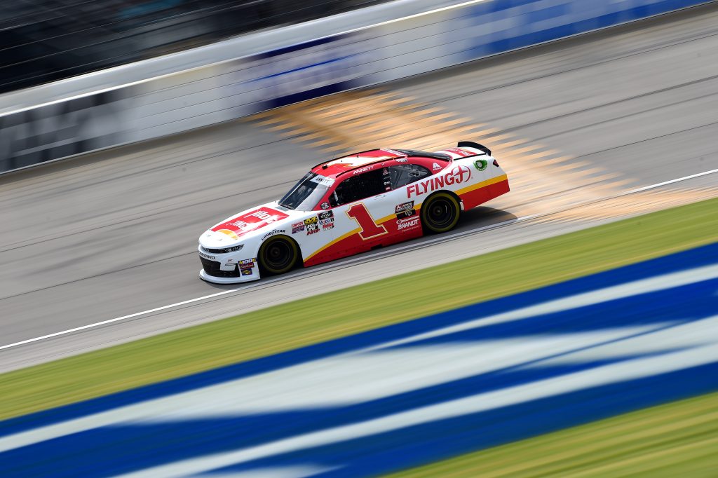 JOLIET, ILLINOIS - JUNE 28: Michael Annett, driver of the #1 Pilot/Flying J Chevrolet, practices for the NASCAR Xfinity Series Camping World 300 at Chicagoland Speedway on June 28, 2019 in Joliet, Illinois. (Photo by Jared C. Tilton/Getty Images) | Getty Images