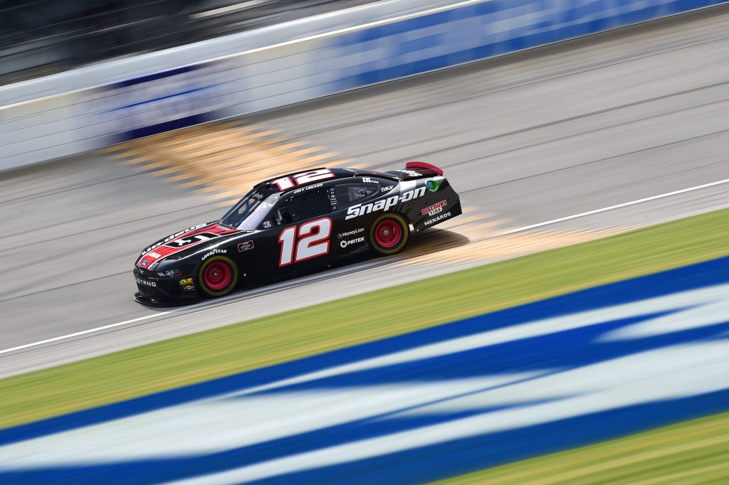 JOLIET, ILLINOIS - JUNE 28: Joey Logano, driver of the #12 Snap On Ford, practices for the NASCAR Xfinity Series Camping World 300 at Chicagoland Speedway on June 28, 2019 in Joliet, Illinois. (Photo by Jared C. Tilton/Getty Images) | Getty Images