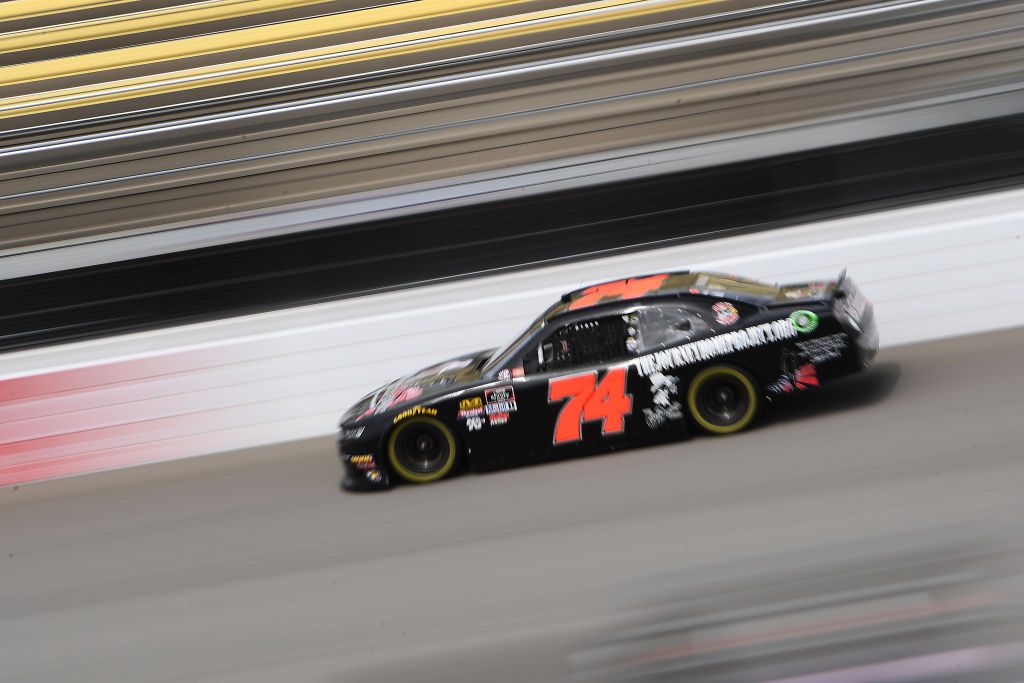 BROOKLYN, MICHIGAN - JUNE 08: Kyle Weatherman, driver of the #74 TheJourneyHomePrjct/CharlieDaniels Chevrolet, drives during qualifying for the NASCAR Xfinity Series LTi Printing 250 at Michigan International Speedway on June 08, 2019 in Brooklyn, Michigan. (Photo by Stacy Revere/Getty Images) | Getty Images