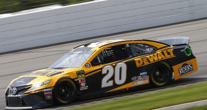 LONG POND, PENNSYLVANIA - MAY 31: Erik Jones, driver of the #20 DeWalt Toyota, practices for the Monster Energy NASCAR Cup Series Pocono 400 at Pocono Raceway on May 31, 2019 in Long Pond, Pennsylvania. (Photo by Jonathan Ferrey/Getty Images) | Getty Images