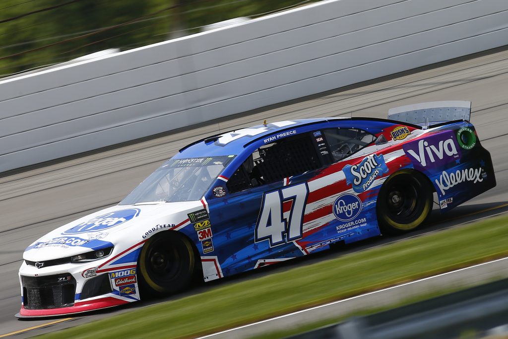 LONG POND, PENNSYLVANIA - MAY 31: Ryan Preece, driver of the #47 Kroger Chevrolet, practices for the Monster Energy NASCAR Cup Series Pocono 400 at Pocono Raceway on May 31, 2019 in Long Pond, Pennsylvania. (Photo by Jonathan Ferrey/Getty Images) | Getty Images