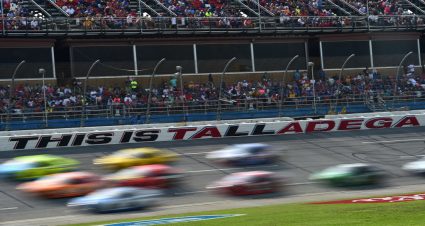 TALLADEGA, AL - APRIL 28:  Cars race during the Monster Energy NASCAR Cup Series GEICO 500 at Talladega Superspeedway on April 28, 2019 in Talladega, Alabama.  (Photo by Jared C. Tilton/Getty Images) | Getty Images