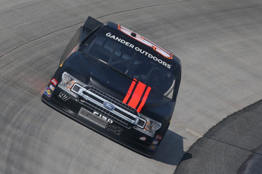 DOVER, DE - MAY 02: Jesse Little, driver of the #97 JJL Motorsports Ford, drives during practice for the NASCAR Gander Outdoors Truck Series JEGS 200 at Dover International Speedway on May 2, 2019 in Dover, Delaware. (Photo by Matt Sullivan/Getty Images) | Getty Images