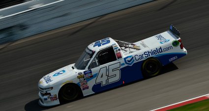 MADISON, IL - JUNE 22: Ross Chastain, driver of the #45 CarShield.com Chevrolet, drives during practice for the NASCAR Gander Outdoors Truck Series CarShield 200 presented by CK at Gateway Motorsports Park on June 22, 2019 in Madison, Illinois. (Photo by Jeff Curry/Getty Images) | Getty Images