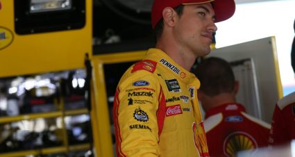 BROOKLYN, MICHIGAN - JUNE 07: Joey Logano, driver of the #22 Shell Pennzoil Ford, stands by his car during practice for the Monster Energy NASCAR Cup Series FireKeepers Casino 400 at Michigan International Speedway on June 07, 2019 in Brooklyn, Michigan. (Photo by Matt Sullivan/Getty Images) | Getty Images