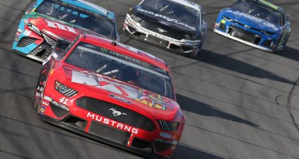 BROOKLYN, MICHIGAN - JUNE 10: Daniel Suarez, driver of the #41 Haas Automation Demo Day Ford, leads a pack of cars during the Monster Energy NASCAR Cup Series FireKeepers Casino 400 at Michigan International Speedway on June 10, 2019 in Brooklyn, Michigan. (Photo by Matt Sullivan/Getty Images) | Getty Images
