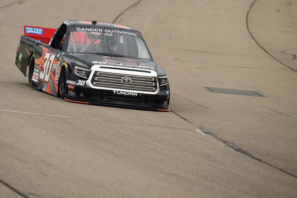 NEWTON, IOWA - JUNE 15: Brennan Poole, driver of the #30 Bad Boy Mowers Toyota, drives during practice for the NASCAR Gander Outdoor Truck Series M&M's 200 at Iowa Speedway on June 15, 2019 in Newton, Iowa. (Photo by Stacy Revere/Getty Images) | Getty Images