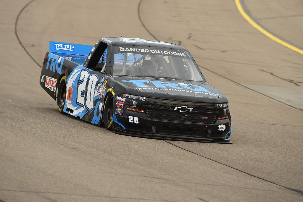 NEWTON, IOWA - JUNE 15: Spencer Boyd, driver of the #20 TRQ Auto Parts Chevrolet, drives during practice for the NASCAR Gander Outdoor Truck Series M&M's 200 at Iowa Speedway on June 15, 2019 in Newton, Iowa. (Photo by Stacy Revere/Getty Images) | Getty Images