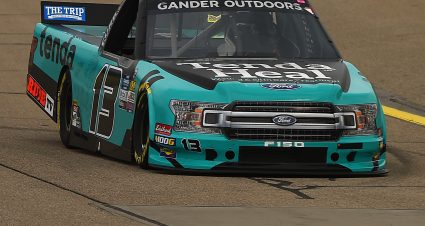NEWTON, IOWA - JUNE 15: Johnny Sauter, driver of the #13 Tenda Products Ford, drives during practice for the NASCAR Gander Outdoor Truck Series M&M's 200 at Iowa Speedway on June 15, 2019 in Newton, Iowa. (Photo by Stacy Revere/Getty Images) | Getty Images