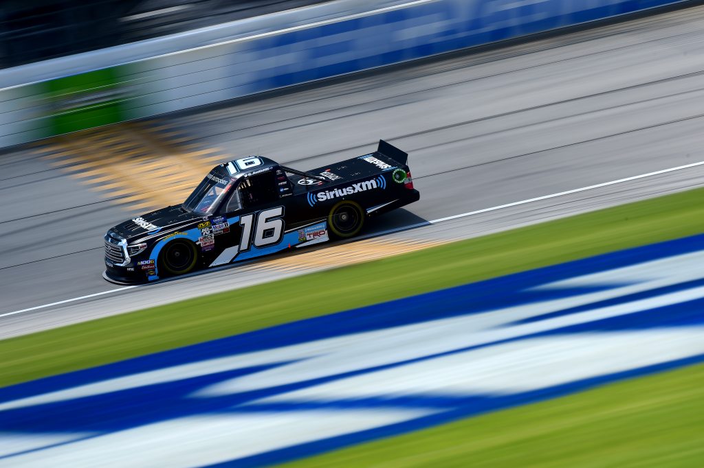 JOLIET, ILLINOIS - JUNE 27: Austin Hill, driver of the #16 SiriusXM Toyota, practices for the NASCAR Gander Outdoors Truck Series Camping World 225 at Chicagoland Speedway on June 27, 2019 in Joliet, Illinois. (Photo by Jared C. Tilton/Getty Images) | Getty Images