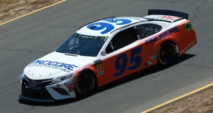SONOMA, CALIFORNIA - JUNE 21: Matt DiBenedetto, driver of the #95 Procore Thanks DW Throwback Toyota, practices for the Monster Energy NASCAR Cup Series Toyota/Save Mart 350 at Sonoma Raceway on June 21, 2019 in Sonoma, California. (Photo by Sean Gardner/Getty Images) | Getty Images