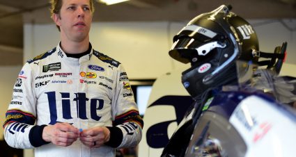 DAYTONA BEACH, FLORIDA - JULY 04: Brad Keselowski, driver of the #2 Miller Lite Ford, stands in the garage area during practice for the Monster Energy NASCAR Cup Series Coke Zero Sugar 400 at Daytona International Speedway on July 04, 2019 in Daytona Beach, Florida. (Photo by Jared C. Tilton/Getty Images) | Getty Images