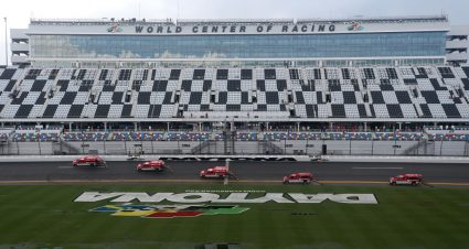 DAYTONA BEACH, FLORIDA - JULY 06: The NASCAR Air Titan Track Drying Team works on the track before the Monster Energy NASCAR Cup Series Coke Zero Sugar 400 at Daytona International Speedway on July 06, 2019 in Daytona Beach, Florida. (Photo by Brian Lawdermilk/Getty Images) | Getty Images