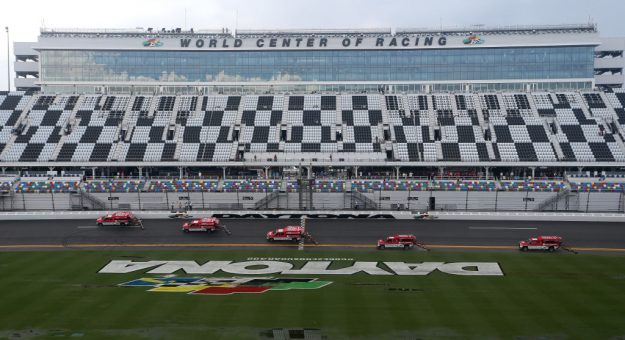 DAYTONA BEACH, FLORIDA - JULY 06: The NASCAR Air Titan Track Drying Team works on the track before the Monster Energy NASCAR Cup Series Coke Zero Sugar 400 at Daytona International Speedway on July 06, 2019 in Daytona Beach, Florida. (Photo by Brian Lawdermilk/Getty Images) | Getty Images