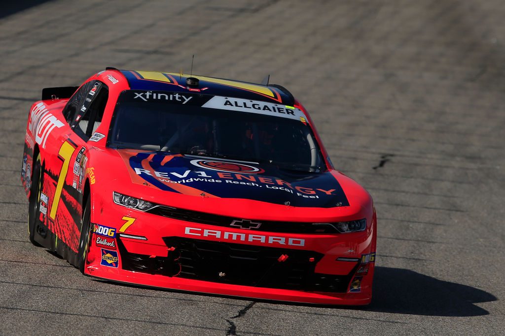 LOUDON, NEW HAMPSHIRE - JULY 20: Justin Allgaier, driver of the #7 BRANDT/Rev 1 Energy Chevrolet, races during the NASCAR Xfinity Series ROXOR 200 at New Hampshire Motor Speedway on July 20, 2019 in Loudon, New Hampshire. (Photo by Chris Trotman/Getty Images) | Getty Images