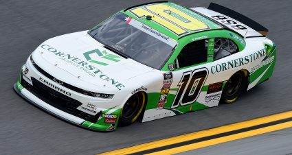 DAYTONA BEACH, FLORIDA - JULY 05: AJ Allmendinger, driver of the #10 Cornerstone Produce Group Chevrolet, qualifies for the NASCAR Xfinity Series Circle K Firecracker 250 Powered by Coca-Cola at Daytona International Speedway on July 05, 2019 in Daytona Beach, Florida. (Photo by Jared C. Tilton/Getty Images) | Getty Images