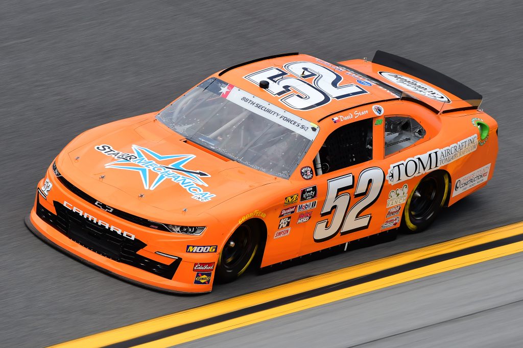 DAYTONA BEACH, FLORIDA - JULY 05: David Starr, driver of the #52 Starr Mechanical/Tomi Aircraft Chevrolet, qualifies for the NASCAR Xfinity Series Circle K Firecracker 250 Powered by Coca-Cola at Daytona International Speedway on July 05, 2019 in Daytona Beach, Florida. (Photo by Jared C. Tilton/Getty Images) | Getty Images