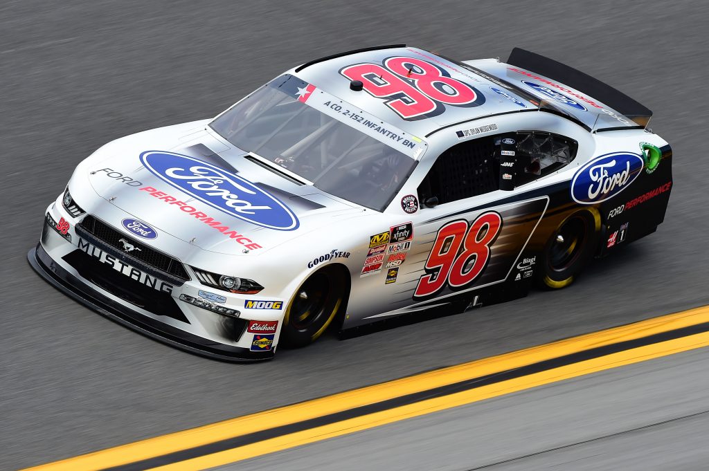 DAYTONA BEACH, FLORIDA - JULY 05: Chase Briscoe, driver of the #98 Ford Performance Ford, qualifies for the NASCAR Xfinity Series Circle K Firecracker 250 Powered by Coca-Cola at Daytona International Speedway on July 05, 2019 in Daytona Beach, Florida. (Photo by Jared C. Tilton/Getty Images) | Getty Images