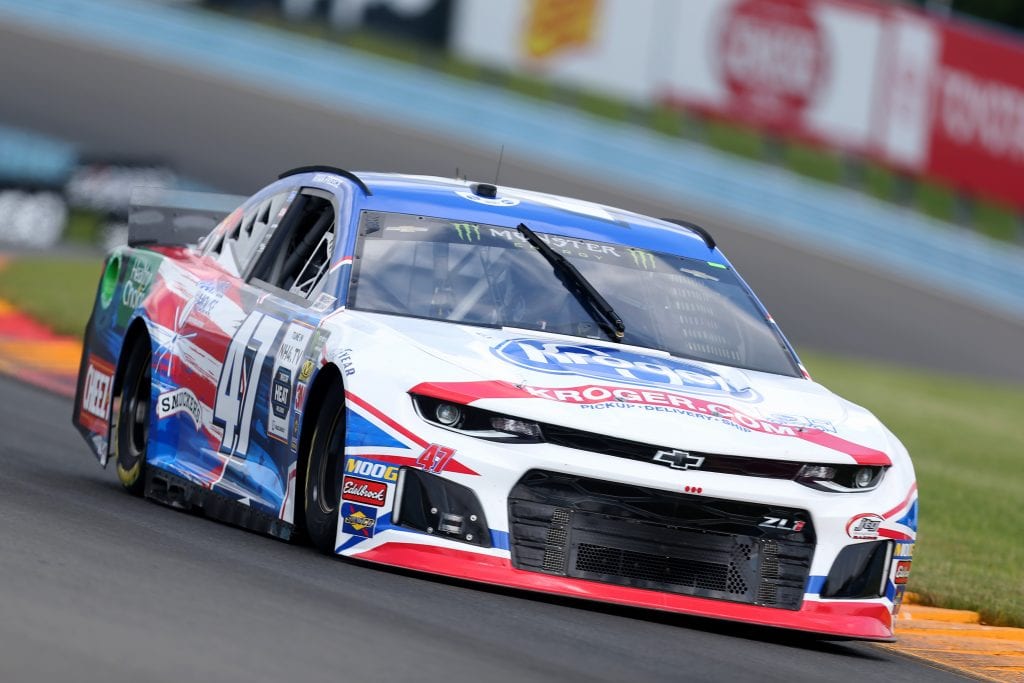 WATKINS GLEN, NEW YORK - AUGUST 03: Ryan Preece, driver of the #47 Kroger Chevrolet, drives during practice for the Monster Energy NASCAR Cup Series Go Bowling at The Glen at Watkins Glen International on August 03, 2019 in Watkins Glen, New York. (Photo by Matt Sullivan/Getty Images) | Getty Images