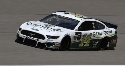 BROOKLYN, MICHIGAN - AUGUST 09: Clint Bowyer, driver of the #14 One Cure Ford, drives during practice for the Monster Energy NASCAR Cup Series Consumers Energy 400 at Michigan International Speedway on August 09, 2019 in Brooklyn, Michigan. (Photo by Stacy Revere/Getty Images) | Getty Images