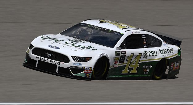 BROOKLYN, MICHIGAN - AUGUST 09: Clint Bowyer, driver of the #14 One Cure Ford, drives during practice for the Monster Energy NASCAR Cup Series Consumers Energy 400 at Michigan International Speedway on August 09, 2019 in Brooklyn, Michigan. (Photo by Stacy Revere/Getty Images) | Getty Images