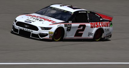 BROOKLYN, MICHIGAN - AUGUST 09: Brad Keselowski, driver of the #2 Discount Tire Ford, drives during practice for the Monster Energy NASCAR Cup Series Consumers Energy 400 at Michigan International Speedway on August 09, 2019 in Brooklyn, Michigan. (Photo by Stacy Revere/Getty Images) | Getty Images
